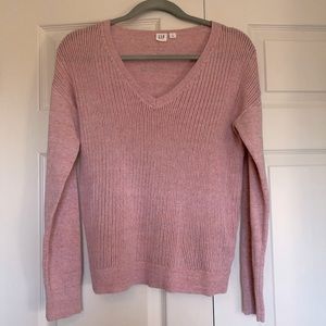 Gap confetti pattern fine knit pink sweater, small